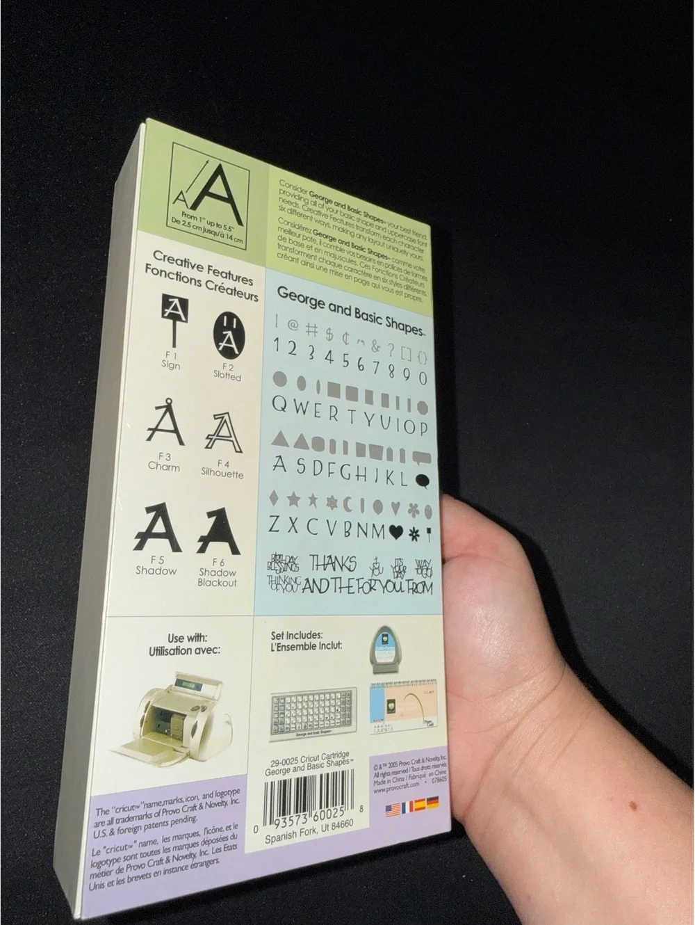 Cricut Font Cartridge George and Basic Shapes